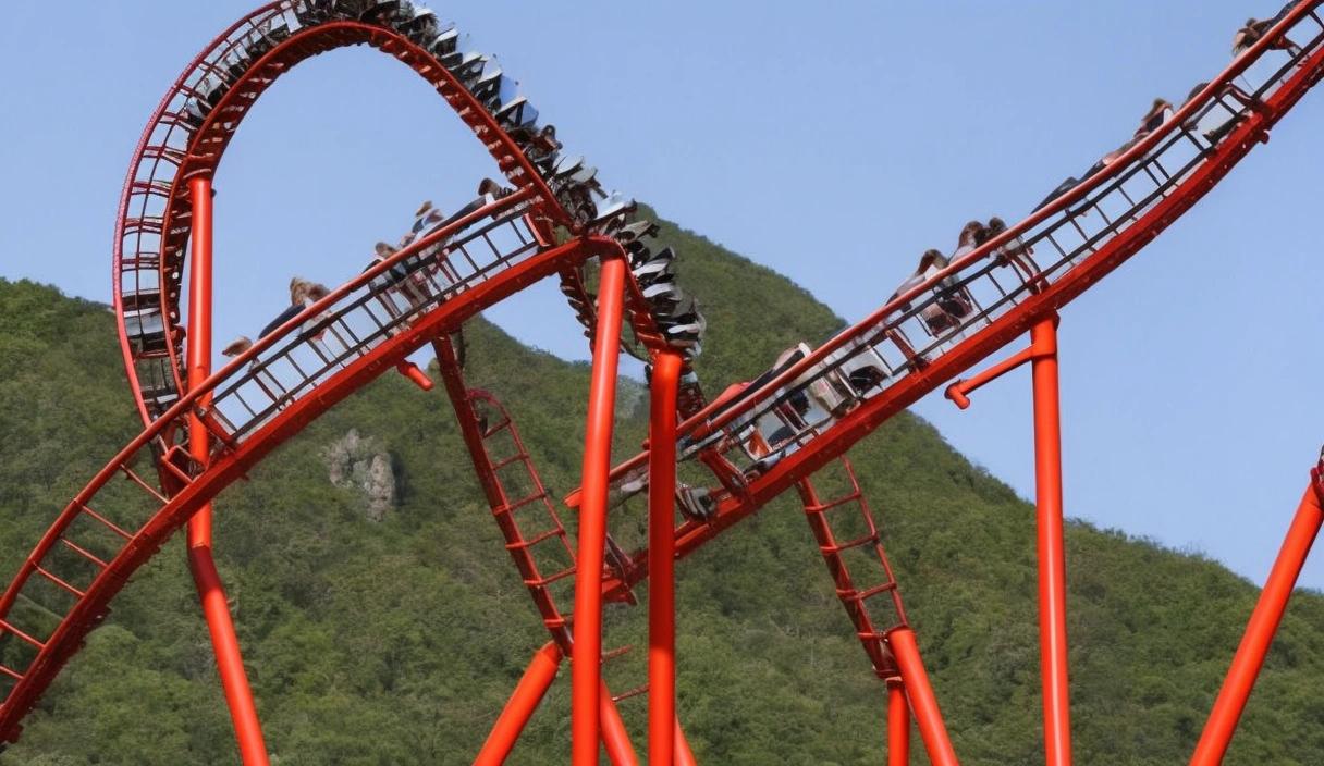 A roller coaster is a ride that features hills and speeds. Some people feel fear of roller coasters